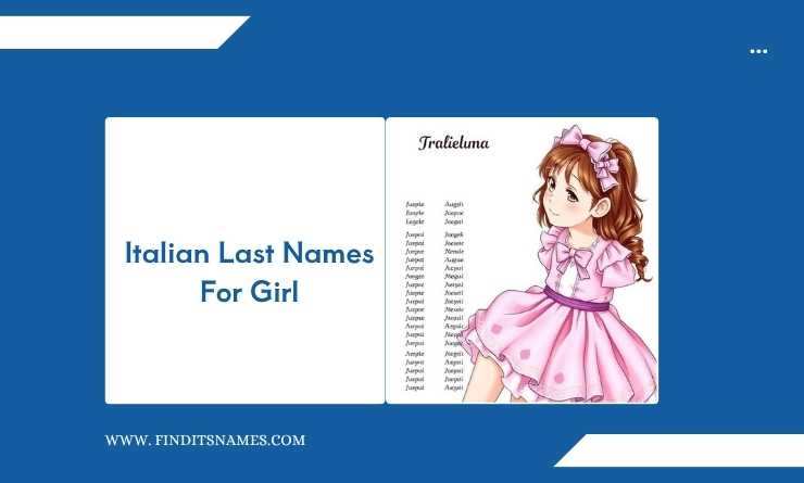 Italian Last Names For Girl 